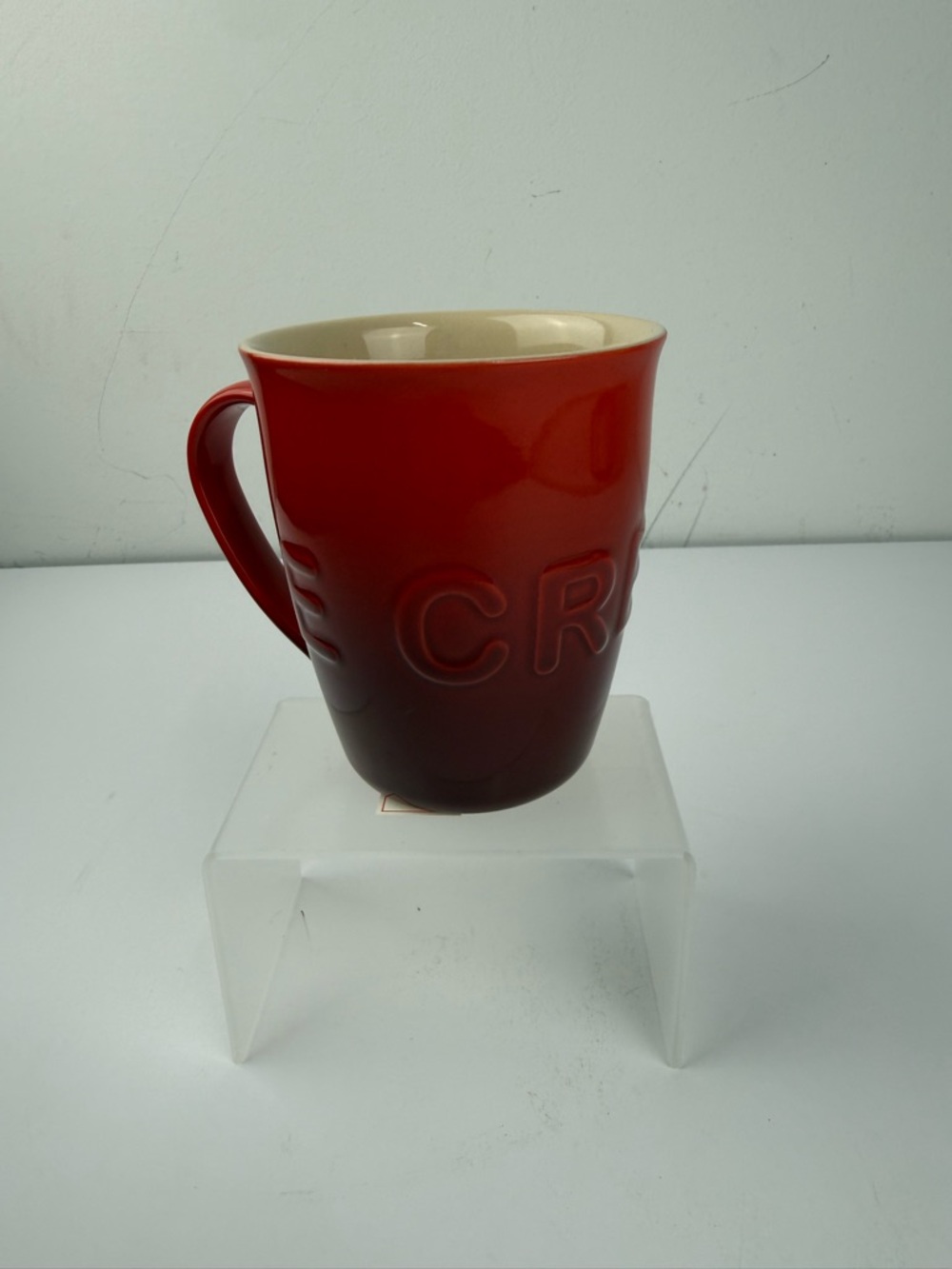 Le Creuset Cerise Red Ombre Extra Large Logo 20oz Coffee Mug